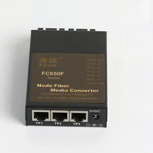 HiOSO FC650F 2-Port 10M/100M SC 3FE Dual-Fiber-Single-Mode-adaptiver Fast-Ethernet-Knoten-Glasfaser-Medien konverter