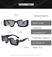 Lunettes de soleil tendance 2026 en PC, légères, durables, décoratives et originales, avec verres PC, monture de designer, pour activités de plein air, unisexe