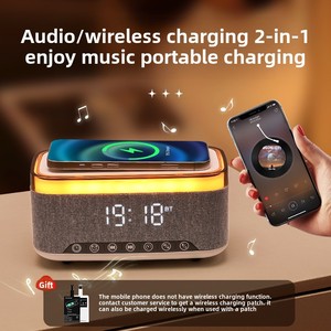 Đa chức năng đồng hồ sạc không dây <span class=keywords><strong>Bluetooth</strong></span> âm nhạc loa cho văn phòng nhà sử dụng với đầy màu sắc LED - Product Image 3