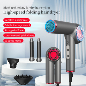 Cepillo Secador de Pelo Iónico Plegable de Alta Velocidad, Cepillo de Aire Caliente para Peinar y Dar Volumen, Herramienta de Estilizado de Cabello - Product Image 2