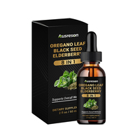 Huile d'origan OEM en gros avec extrait de graines noires et d'églantier pour le soutien immunitaire et la santé de la peau – Gouttes d'huile de feuilles d'origan