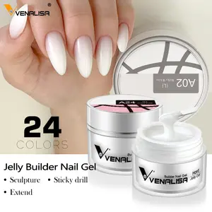 Nieuwe Venalisa Merk Nail Art Tip Ontwerp 15Ml 30Ml 50Ml 24 Kleur Led Camouflage Kleur Hard Jelly nail Buildering Extension Gel