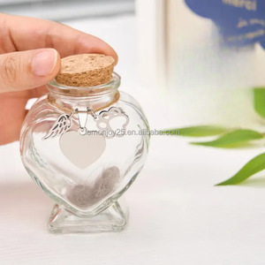 Toptan Kalp Şeklinde Cam Evcil Hayvan Tüyü Saklama Şişesi, Pati Kanat Şeklinde Özel Gravürlü Etiketli Mini Evcil Hayvan Külleri İçin <span class=keywords><strong>Urn</strong></span> - Product Image 3