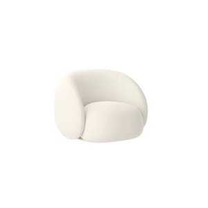 Round Enclosed Velvet Single Sofa Curved Wrap-Around Accent <b>Chair</b> for Office Salon Hotel Living Room - Product Image 6