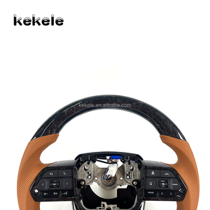 Volante de Fibra de Carbono Forjado con Cuero Perforado Marrón para <span class=keywords><strong>Toyota</strong></span> <span class=keywords><strong>Land</strong></span> <span class=keywords><strong>Cruiser</strong></span> LC300 2022 <span class=keywords><strong>2023</strong></span> 2024 2025 <span class=keywords><strong>GR</strong></span> Sport VXR - Product Image 2