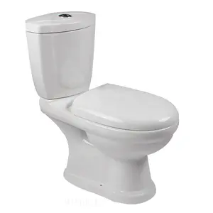 SNI certified European style modern home ceramic two piece toilet on promotion