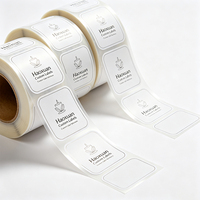 Étiquettes personnalisées Haoxuan pour pots en verre, autocollants adhésifs transparents en PET imprimés à l'encre blanche, résistants à l'eau, pour contenants de bougies