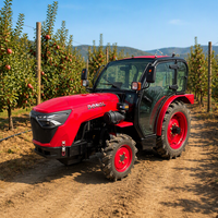 Tracteur de Verger 4x4 80 CV avec Cabine Basse Climatisée 1800 mm et Levier de Vitesses Latéral pour Exploitations Fruitières DONOL