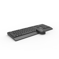 Teclado y ratón inalámbricos ergonómicos, compactos y económicos de 2,4 GHz para juegos, con combo de 3 botones y 1000 DPI