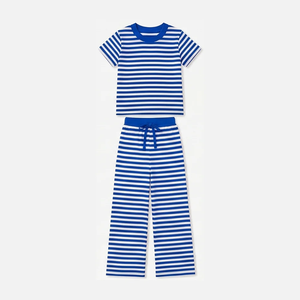 Ensemble de vêtements pour enfants, nouveau style, haut à manches courtes et pantalon long pour bébés filles - Product Image 6