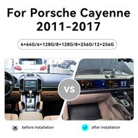 Inalámbrico doble 12,3 "Pantalla táctil Auto Radio GPS Android 13 para Porsche Cayenne 2011-2017 reproductor Multimedia de navegación