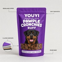 Sacs de nourriture pour chats en gros, pochettes verticales, finition mate, qualité alimentaire, étanches à l'humidité, avec fermeture éclair, fenêtre transparente, impression personnalisée, 0,5 kg, 1 kg, 2 kg
