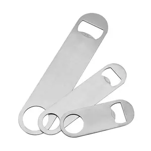 Nhà Máy Bán buôn kích thước khác nhau thăng hoa Kim Loại Tùy chỉnh in logo Quà Tặng bạc Thép không gỉ Beer Bottle Opener