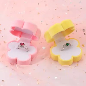 Boîte de présentation élégante en velours pour bague et collier de mariage, 1 pièce, étui de rangement pour bijoux, pour bagues, colliers, cadeaux - Product Image 6