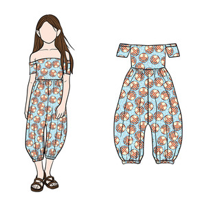 F2 3-7Días OEM/ODM Venta al por Mayor Mono de Bebé Niña con Estampado Personalizado y Hombros Descubiertos, Pantalones Largos - Product Image 4