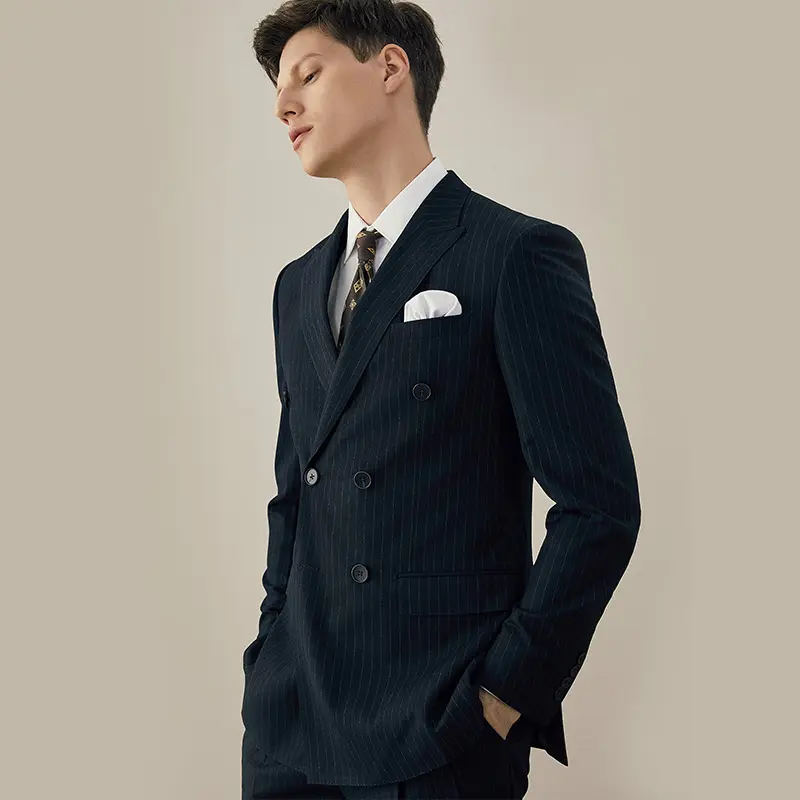 3 टुकड़ा लक्जरी व्यापार कार्यालय सूट पुरुषों की शादी औपचारिक पहनने मानक आकार सूट जैकेट बिजनेस सूट