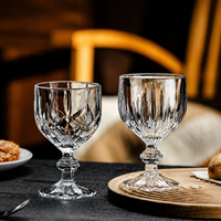 Verre à vin de luxe de style européen gravé, à pied haut, pour vin rouge, idéal pour la maison, les fêtes, les mariages, les restaurants, les bars, vente en gros, cadeau