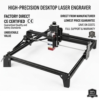 Graveur laser de bureau 20W, machine de gravure laser pour bois, acrylique, cuir, contreplaqué, papier - Mini découpeuse laser à diode bleue AI