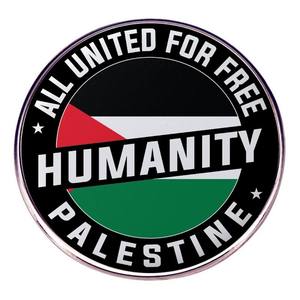 卡通风格3厘米圆形巴勒斯坦国旗金属徽章马口铁别针国旗标志胸针服装配件 - Product Image 3