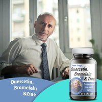 Quercétine en capsules végétariennes 1000 mg avec 100 mg de zinc et de bromélaïne, marque privée