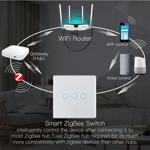 สวิตช์สัมผัสอัจฉริยะ LangYeao Tuya Zigbee ไม่ต้องใช้สายนิวทรัล ไม่ต้องใช้คาปาซิเตอร์ รีเลย์แม่เหล็ก ใช้งานร่วมกับ <span class=keywords><strong>Alexa</strong></span> Google Home ได้ 1/2/<span class=keywords><strong>3</strong></span> ช่อง - Product Image 3