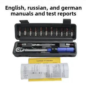 自転車クイックリリーストルクレンチセット 1/4インチ 2-24Nm 双方向アレンキーツールソケット プリセットタイプ スパナ プロ修理ツールキット - Product Image 5