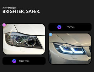 WLJ per <span class=keywords><strong>BMW</strong></span> Serie 3 <span class=keywords><strong>E90</strong></span> Gruppo <span class=keywords><strong>Fari</strong></span> 2005-2012, <span class=keywords><strong>Fari</strong></span> Bi-xeno con Proiettore e Luci Diurne a LED - Product Image 3