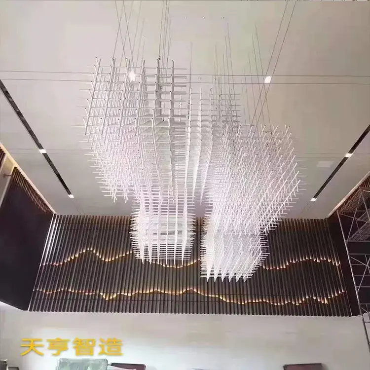 Fabricant professionnel de guirlande lumineuse LED en cristal pour décoration intérieure décoration de mariage de luxe moderne plafonnier LED
