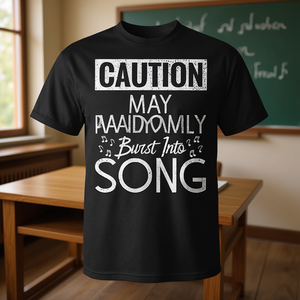T-shirt Rétro pour Professeur de Théâtre : Peut S'envoyer dans les Chants de Tant Qu'Il En Voit L'Occasion – Cadeau Promotionnel Unique - Product Image 3