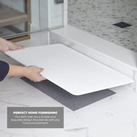 Tapis de bain de luxe en diatomite FIGOO - Séchage rapide, antidérapant, absorbant, motif ondulé, fabriqué à la machine, écologique pour la salle de bain