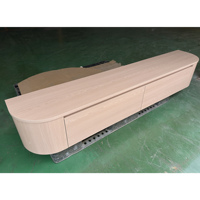 Meuble TV mural Japandi en chêne clair, style minimaliste, pour salon, console multimédia, unité de divertissement, décoration intérieure - Vente en gros usine
