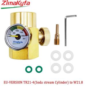 Adaptador de Estación de Recarga de Cilindros de CO2 con Adaptador de Latón para Botellas de Soda y Válvula de Purga, Conectores TR21-4/W21.8/CGA320 - Product Image 4