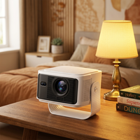 Projecteur intelligent LED mini portable JUNUO HY350MAX 4K 1080P avec mise au point manuelle, WiFi 5.0, BT 5.0, Miracast, luminosité 500 ANSI, Android 14 OS