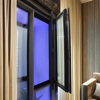 Ventana Abatible de Aluminio con Rotura de Puente Térmico de Alta Resistencia, Vidrio Laminado, Resistente al Viento y Antirrobo para Residencias Costeras