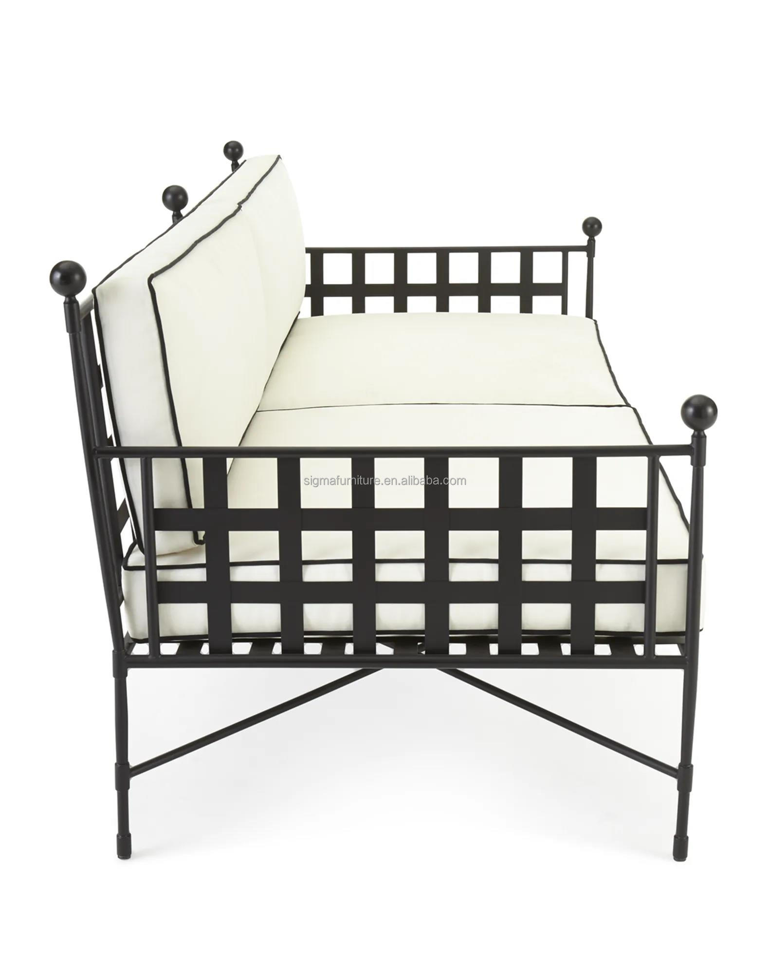 Nordic Style Classical Outdoor Furniture Home Hotel Resort Patio Furniture Aluminum Frame 2 Seater Outdoor SofaPopular