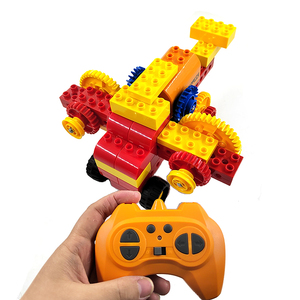 <span class=keywords><strong>Bloques</strong></span> de Construcción de Engranajes de Partículas Grandes, Vehículo de Transporte Programable por Control Remoto, Coche de Ingeniería Educativo, Compatible con 45002 9656 <span class=keywords><strong>Duplo</strong></span> Brick - Product Image 1