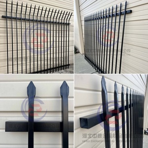 Pannello per Recinzione in Acciaio Tubolare Quadrato Nero di Alta Qualità, Recinzione Decorativa in Acciaio per Giardino - Product Image 4