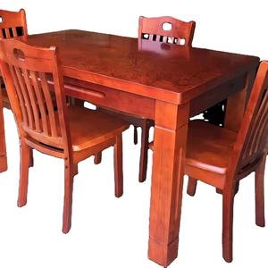 Juego de Mesa de Comedor de Madera Maciza de Estilo Moderno con 4 Sillas, Ideal para el Comedor - Product Image 5