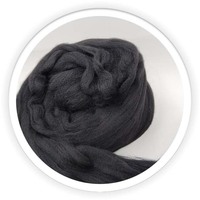 Fibre de polyester vierge noir 3D 88MM pour la filature à bas prix