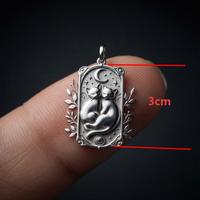 Pendentif en acier inoxydable vintage en gros, motif couple et armes, style minimaliste, alternative, romantique, sombre, accessoire de bijouterie
