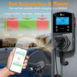 Feyree 240 В 22kw 16A 32A Регулируемая зарядная станция Type2 для нескольких EV-быстрых зарядных станций напольного монтажа - Product Image 5