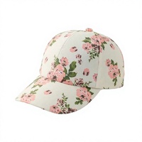 Casquette de baseball personnalisée à imprimé floral, 6 panneaux, visière incurvée vintage, casquette de sport réglable, chapeau de soleil souple et structuré pour hommes et femmes