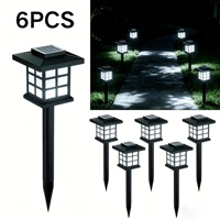 Lampes solaires LED d'extérieur pour jardin, IP44 étanches, éclairage paysager pour allée, blanc chaud, pour cour, allée, pelouse, lot de 6/12/24