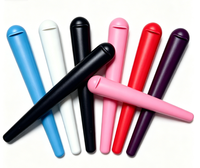 Tube en plastique conique à couvercle rabattable imprimé sur mesure, de qualité alimentaire PP, conteneur d'emballage vide, plusieurs couleurs au choix