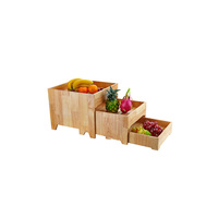 Présentoirs de buffet en bois pour hôtels et restaurants, ensemble complet, idéaux pour les fêtes, banquets de mariage, cantines