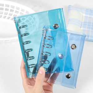 A6/A7/M5 10 PCS Carpeta organizadora de 6 anillas para agenda escolar, organizador de dinero, planificador, cuaderno de presupuesto de PVC transparente - Product Image 2
