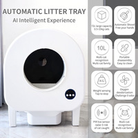 Bac à litière automatique pour chat de grande capacité 72L avec système de désodorisation à l'air frais et télécommande par application