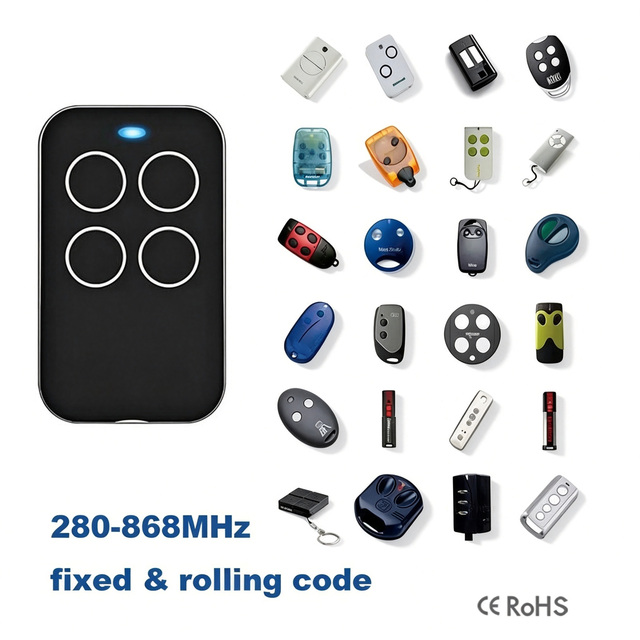 280-868MHz Auto-adaptive Full Frequency Copy Remote Waterproof Rolling Shutter Garage Gate Multi Frequency Remote Duplicator Fob