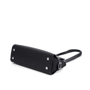 Luxury Designer Genuine Leather Women's Handbag High-End European-American Retro Bowling <b>Tote</b> Business Splicing Shoulder <b>Bag</b> - Product Image 3