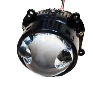 Bohlam lampu depan LED H4, Kit lampu depan proyektor Hi/Lo Beam LED H4 untuk JG10 lensa proyektor LED 3 inci